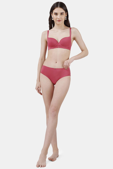 Soie Padded Non Wired Medium Coverage T-Shirt Bra - Desert Rose — image 6